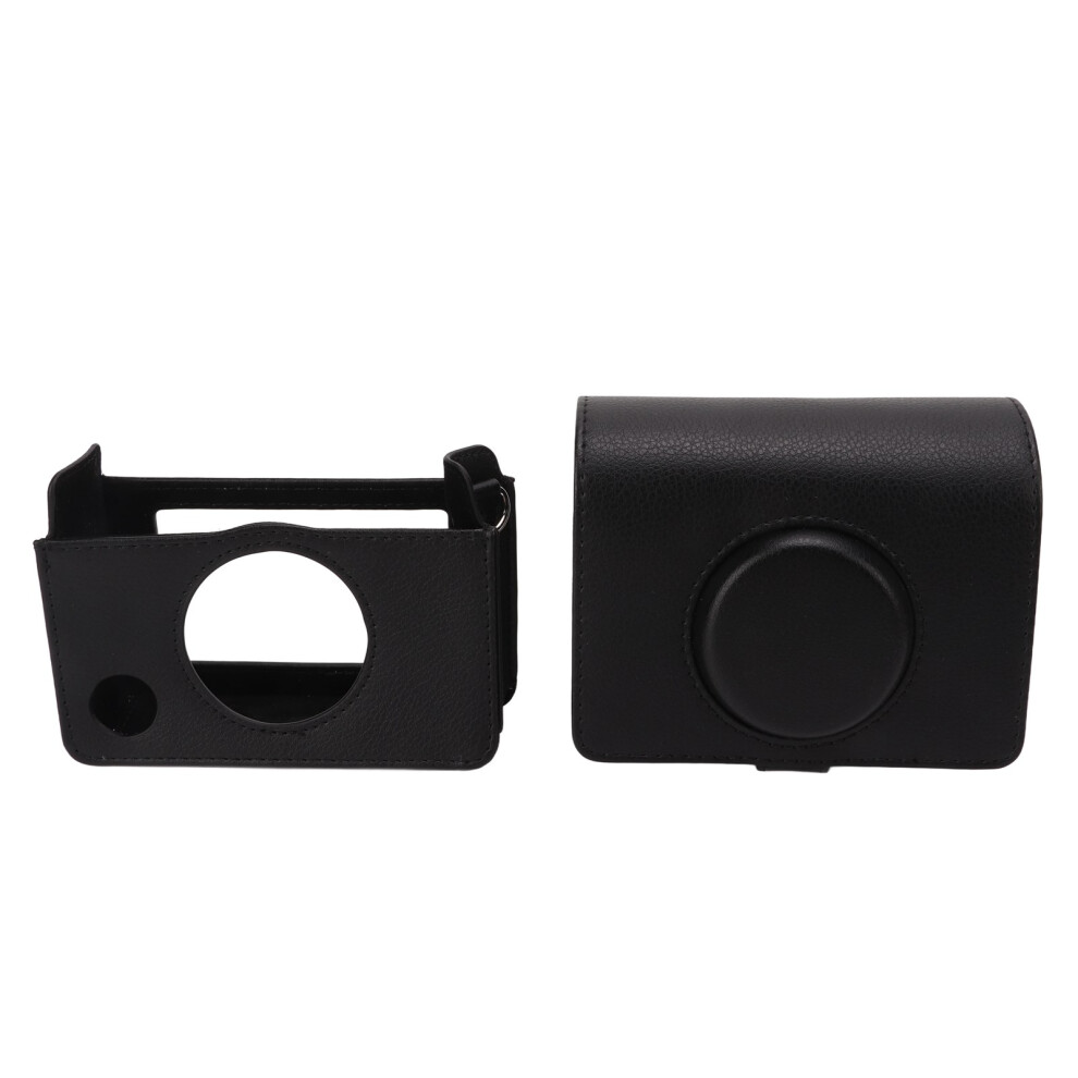 Elegant Pu Leather Camera Case For Instax Mini Evo With Adjustable Strap Black 8141375397158