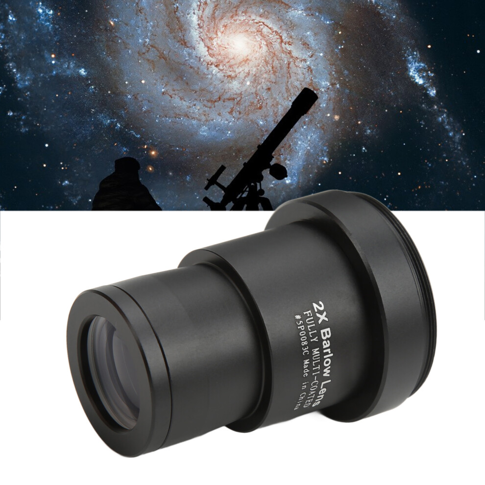 2X Film Fmc 1.25In Telescope Barlow Lens For Astro Observation Green 8791375591966
