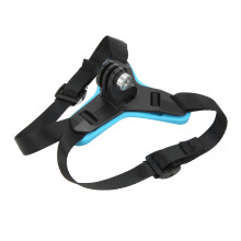 Blauer verstellbarer Helmgurtschnallenhalter für Motorradkamera Hero 7 6 5