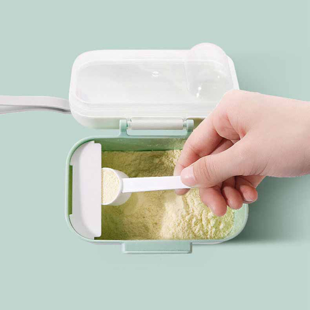 Portable Green Milk Powder Storage Box 13.6x8.6x7.5cm BPA Free