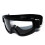 Dustproof Protective Goggle Transparent Lens Black Frame 18x8x3mm 10
