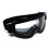 Dustproof Protective Goggle Transparent Lens Black Frame 18x8x3mm 3