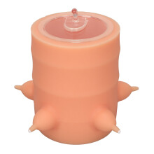 400ml Pink Silicone Pet Milk Feeder with Multiple Nipples and Lid