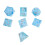 7pcs Light Blue Silver Resin Polyhedral Dice Set for Tabletop RPG Games 1