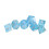 7pcs Light Blue Resin Polyhedral Dice Set for Tabletop RPGs 10