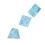 7pcs Light Blue Silver Resin Polyhedral Dice Set for Tabletop RPG Games 8