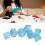 7pcs Light Blue Silver Resin Polyhedral Dice Set for Tabletop RPG Games 14
