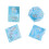 7pcs Light Blue Silver Resin Polyhedral Dice Set for Tabletop RPG Games 11