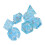 7pcs Light Blue Resin Polyhedral Dice Set for Tabletop RPGs 14