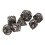 7PCS Hollow Brass Polyhedral Dice Set with Clear Coating for Gaming 9