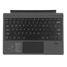 Wireless Bluetooth Keyboard with Touchpad for Pro 3/4/5/6/7+ 33ft Range Black