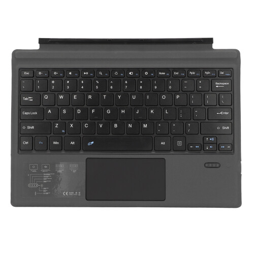 Wireless Bluetooth Keyboard with Touchpad for Pro 3/4/5/6/7+ 33ft Range Black
