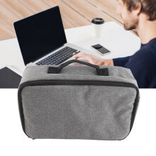 13.6x7.9x4in Gray Nylon Projector Bag with Secured Compartments