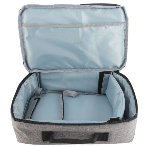13.6x7.9x4in Gray Nylon Projector Bag with Secured Compartments 1