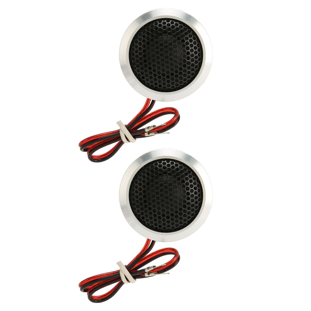 2Pcs 150W 2 Way Dome Tweeter High Sensitivity Car Audio Silver/Black 8731372401004