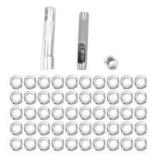 100Pcs Punch Grommets And Tarpaulin Awning Tent Tarp Repair Kit Hole Eyelet New