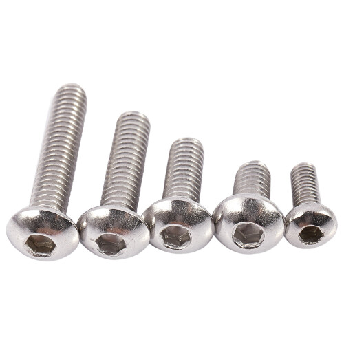 480Pcs Button  12 Sizes Screw And Nuts Kit,M2 M3 M4 Steel Assorted Hex Socket  Cap Bolts Screws Nuts Assortment Set Kit 1