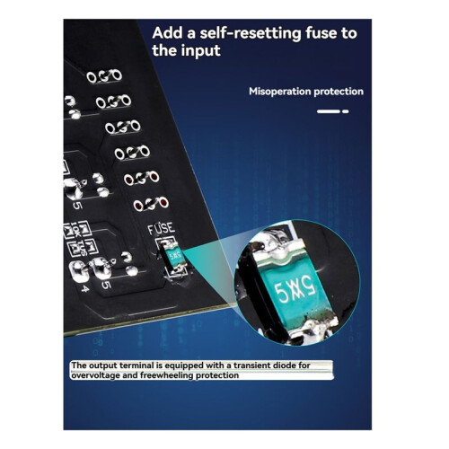 Inline Solid State Relay Module RT-SSK Non-Contact  PLC AC Amplifier Board 5-24V Fuse Protections 16 WAY 1