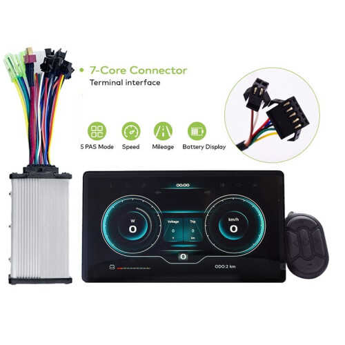 H8 Electric Bicycle Lcd Display+Controller Screen Projection Navigation Digital Stopwatch Speedometer Ebike Meter B 1