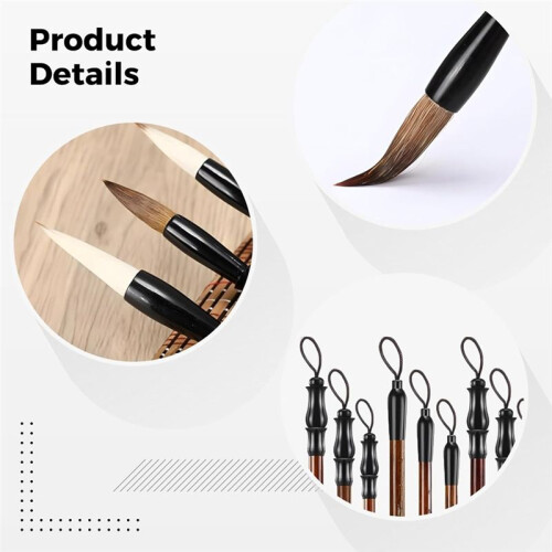 25 Brushes with Various Bristle Types, Features Soft Goat Hair and Mixed Tips, Accommodates Different Stroke Techniques