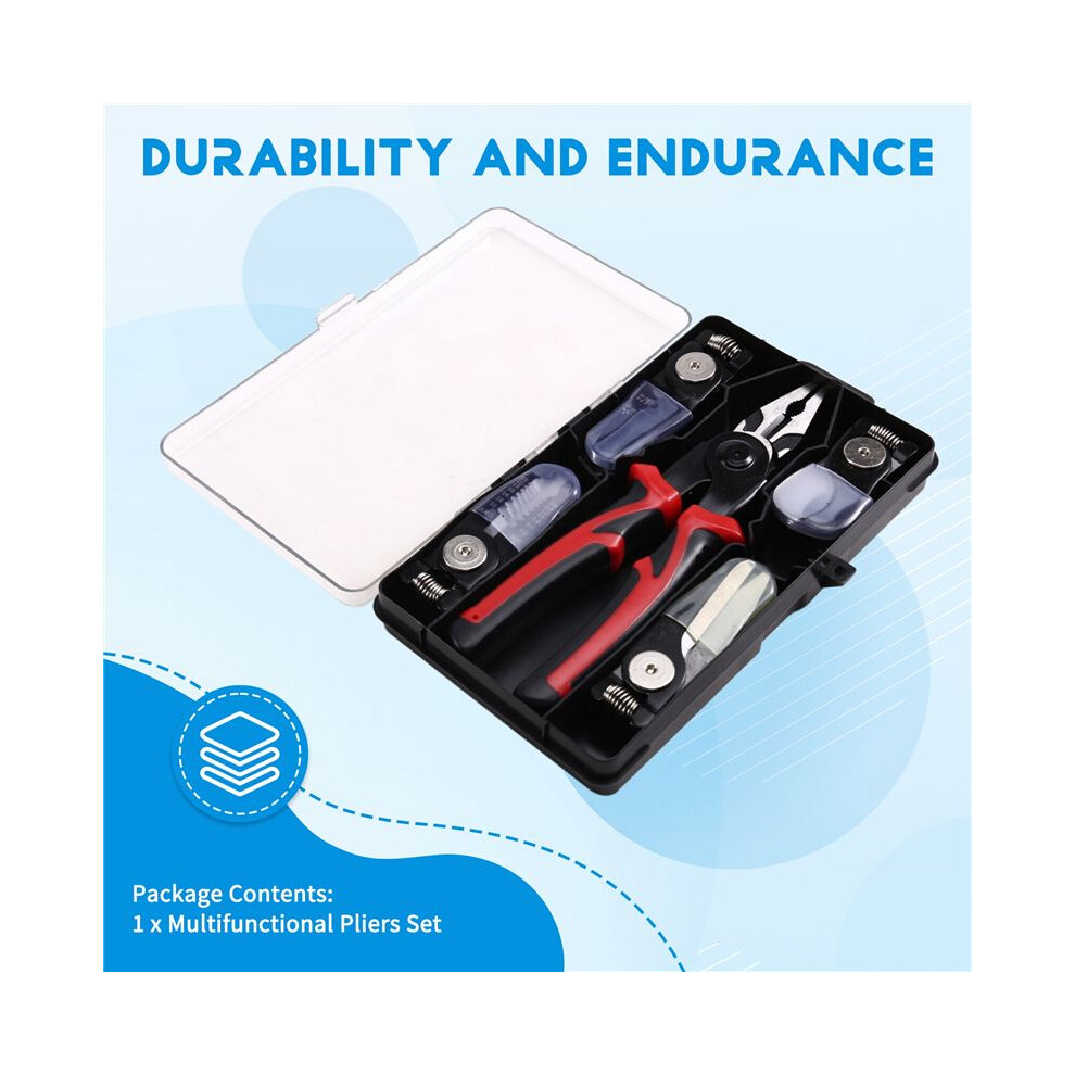 5-In-1 Multifunctional Pliers Set,Wire Stripper/Cutter/Crimper,Interchangeable Pliers Wire Cutting Tool 4713931814573