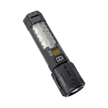 -Taschenlampe Auto Tragbares Arbeitslicht Multifunktions-Outdoor-Taschenlampe LED-Warnsuchscheinwerfer Schwarz
