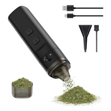 Tragbare Elektrische Kräutermühle mit Automatischem Mahlwerk, One-Touch-Mahlen Von Bis zu 1,5 G, Automatische Trockengewürzmühle, Schwarz