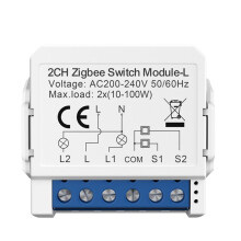 Tuya Zigbee 3.0 Single Fire Module Tweerichtingsbediening Ondersteuning Spraakbediening DIY Domotica 2 Keer