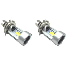 H4 LED-Koplamp voor Motorfiets, Grootlicht/Dimlicht met Angel Eye Dagrijverlichting, 3000LM, Superhelder, 6000K