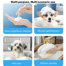 Dog Shampoo Dispenser Electric Foam Machine for Pet Auto Foaming Shampoo Dispenser for Dog and Cat BathingRechargeable,B