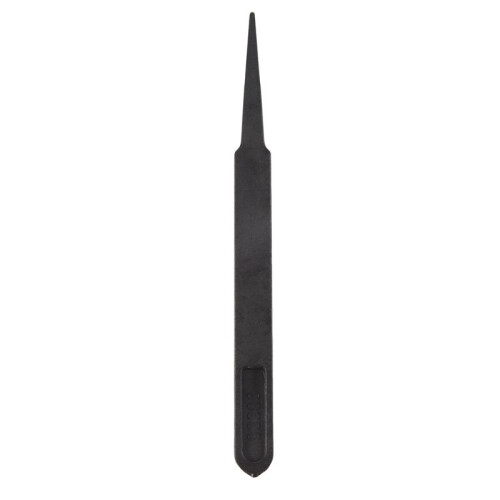 Industries Round Tip Straight Plastic Anti-static Tweezers Black 10Pcs 2