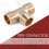 Brass T Shape Water Fuel Pipe Equal Male Tee Adapter Connector 1/2" Thread 3