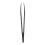 Industries Round Tip Straight Plastic Anti-static Tweezers Black 10Pcs 2