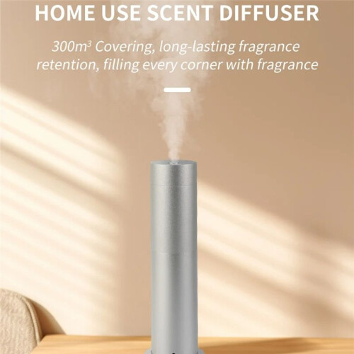 120ml Aluminum Aromatherapy Anhydrous Essential Oil Diffuser Suitable for Home Offices and Hotels EU Plug Silver 1
