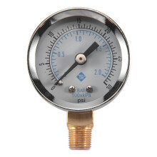 TryckmäTare - 0 - 30 Psi 0 - 2 Bar Dial Gauge KompressormäTare Hydraulisk TryckmäTare MäTare Dubbel Skala Svart