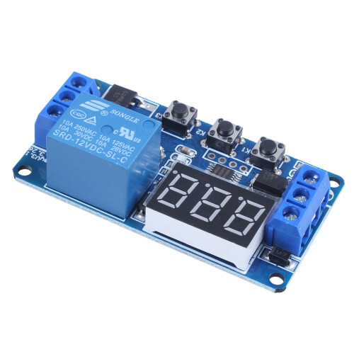 Automation  12V LED Display Digital Delay Timer Control  Relay Module 2