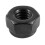 M2.5x0.45mm Zinc Plated Nylon Insert Hex Lock Nuts Black 50pcs 7