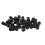 M2.5x0.45mm Zinc Plated Nylon Insert Hex Lock Nuts Black 50pcs 1