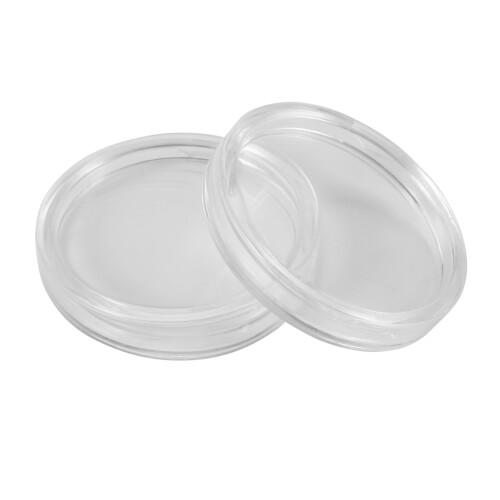 10 pcs Small round transparent plastic coin capsules box 33mm 1