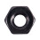 M2.5x0.45mm Zinc Plated Nylon Insert Hex Lock Nuts Black 50pcs 4