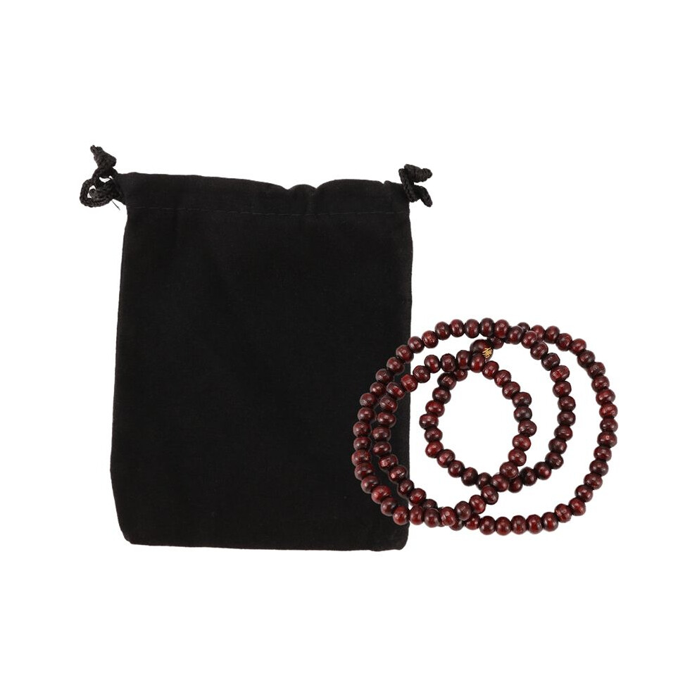 6Mm Wood Bangle Bracelet Tibetan Buddhist Sandal Necklace 108Pcs Bead Buddhism Prayer Woman Red 4713918051991