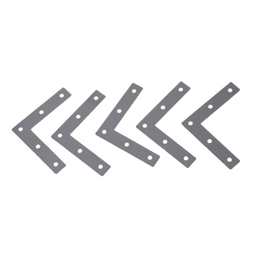 Angle Plate Corner Brace Flat L Shape Repair Bracket 80mm x 80mm