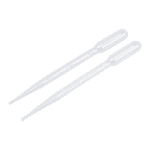 100 Pcs Clear White Plastic 7.1" Long Liquid Dropper Pasteur Pipette 3ml 2