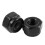 M2.5x0.45mm Zinc Plated Nylon Insert Hex Lock Nuts Black 50pcs 2