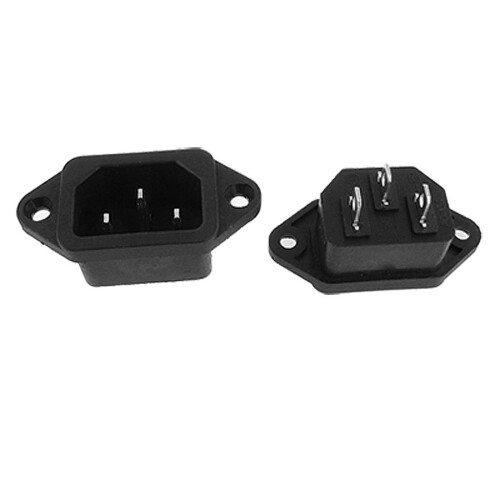 5 x Conector Enchufe Macho de Entrada 3P IEC 320 C14 CA 250V 10A 1