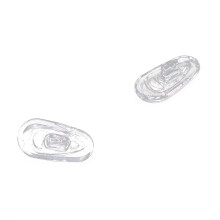 25 Pairs Silicone Eyeglass Nose Pads Oval Push