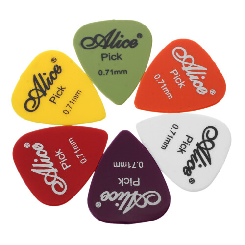 Alice 20pcs 0.71mm Smooth Nylon Medium Electric/Acoustic Guitar Picks 1