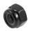 M2.5x0.45mm Zinc Plated Nylon Insert Hex Lock Nuts Black 50pcs 5