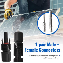 1 pair Male + Female M/F Connectors Set for PV Solar Panel Cable Accessories