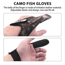 Casting dedo Guante Stall Protector mar mosca pesca de la carpa de camuflaje